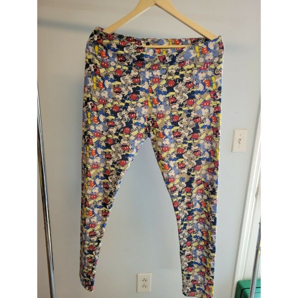 LuLaRoe Disney TC Leggings w/ vintage Mickey Mouse unicorn - Picture 7 of 8